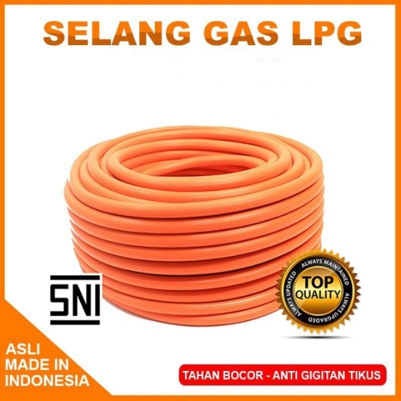 1 ROLL 50M Selang Gas Orange Selang LPG Selang Regulator Kompor Gas High Pressure PER ROLL