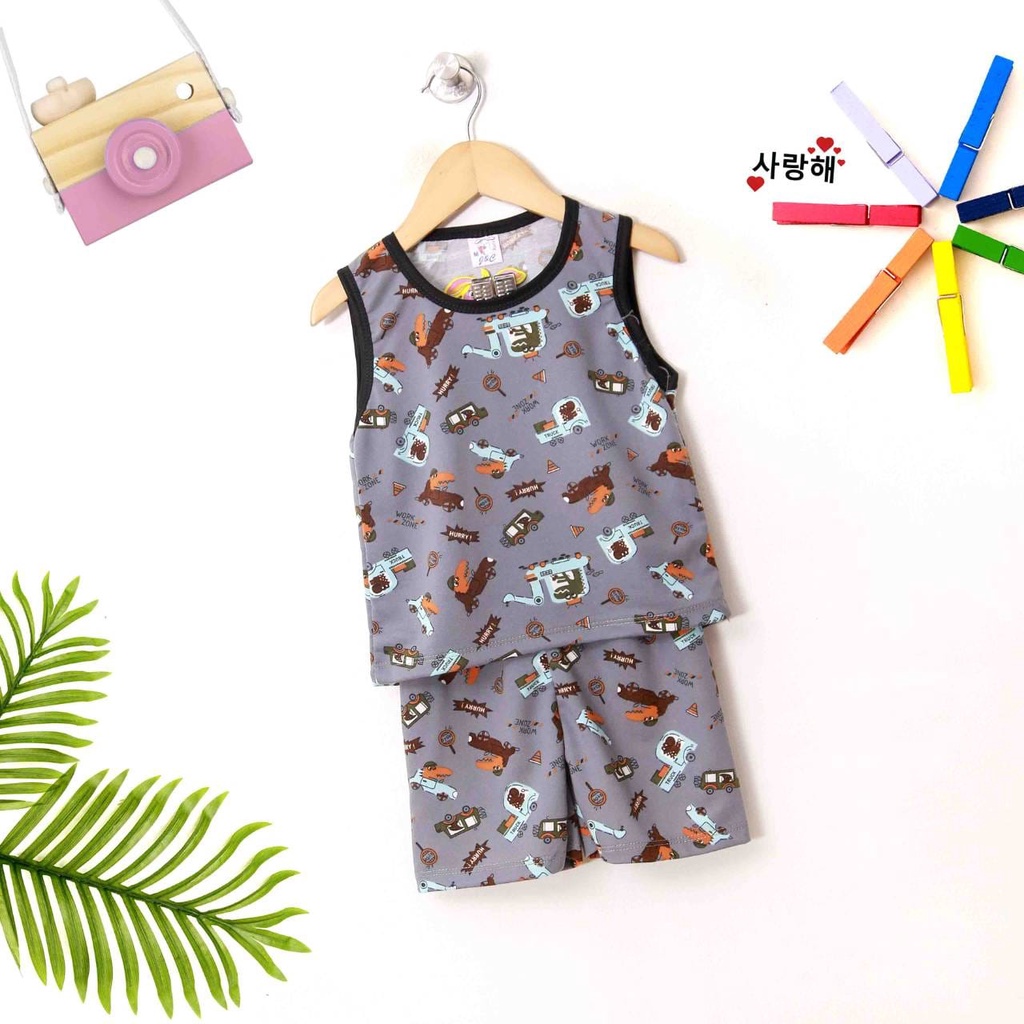 Setelan Singlet Anak laki-laki 1-9 Tahun / Setelan Singlet Anak Laki Laki Full Print / Setelan Singlet Anak Cowok/ Setelan Anak Full Print / Setelan Singlet Anak Full Motif Gambar