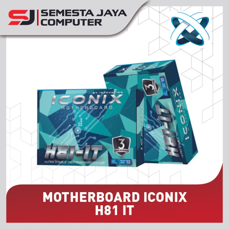 Motherboard Iconix H81 IT (Mobo Gen 4 LGA 1150 H81 DDR3 USB3 HDMI)