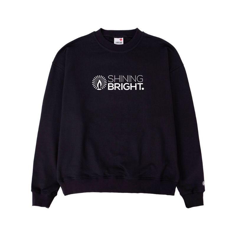 Shining bright crewneck distro black_unisex
