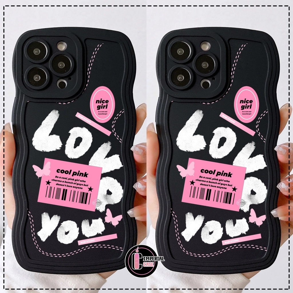 CUSTOM SOFTCASE SILIKON GELOMBANG WAVY CUSTOM COOL PINK FOR VIVO Y12 Y16 Y12S Y20 Y21S Y91 Y91C V25 