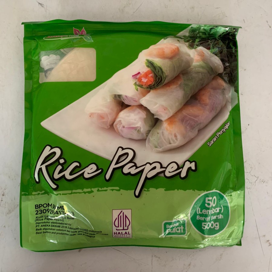 Rice Paper round/Kulit lumpia By Javasuperfood 500gr