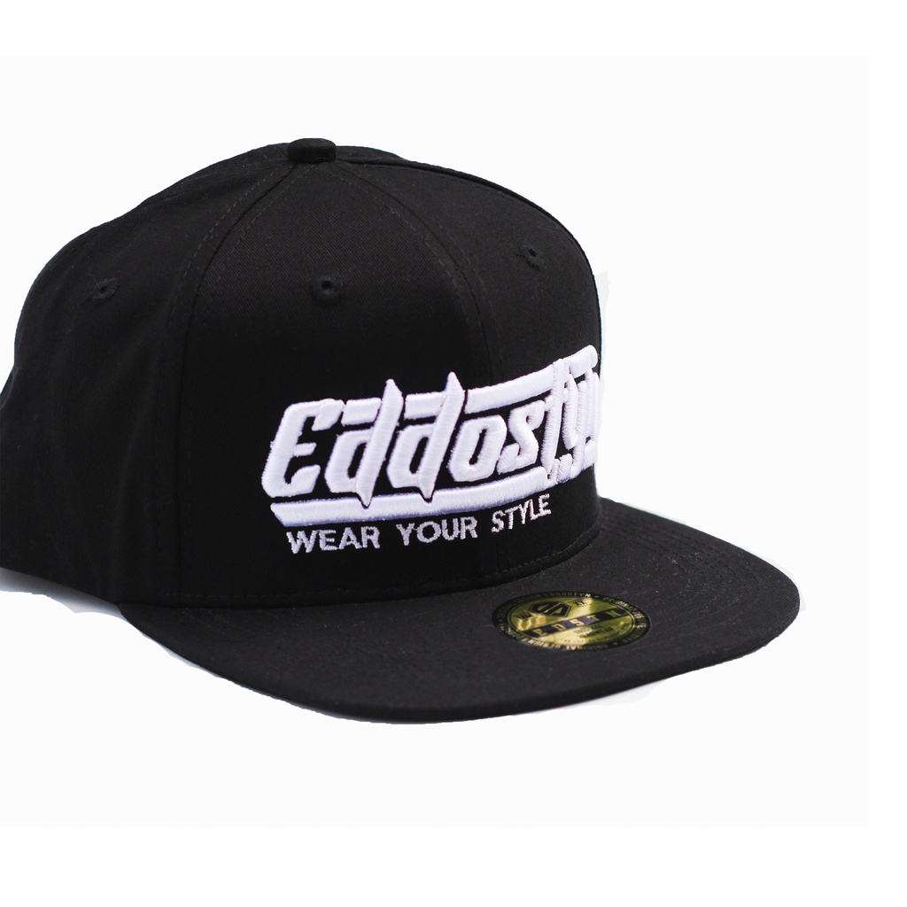 Topi Pria Dewasa Snapback Hip HopOriginal Distro Premium EDSTN Unisex Full Black Wear Your Style