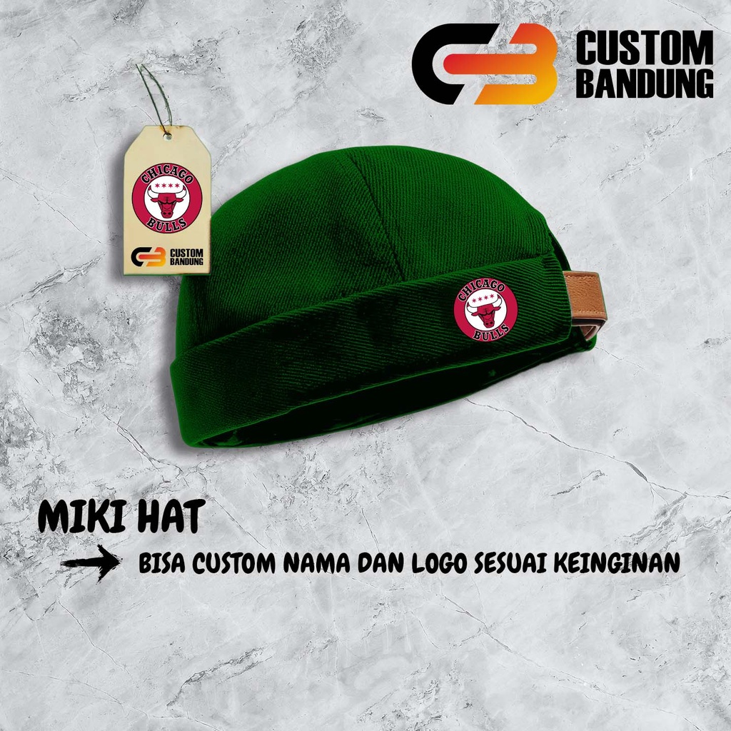 Topi Miki Hat CHICAGO BULLS Miki Hat Peci Miki hat Topi Miki hat Anak &amp; Dewasa Topi Brimless Premium