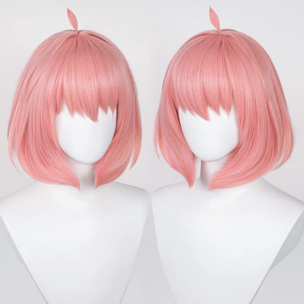 Wig Pink Bob Wig for Anya Forger Cosplay Spy Hunter Cosplay