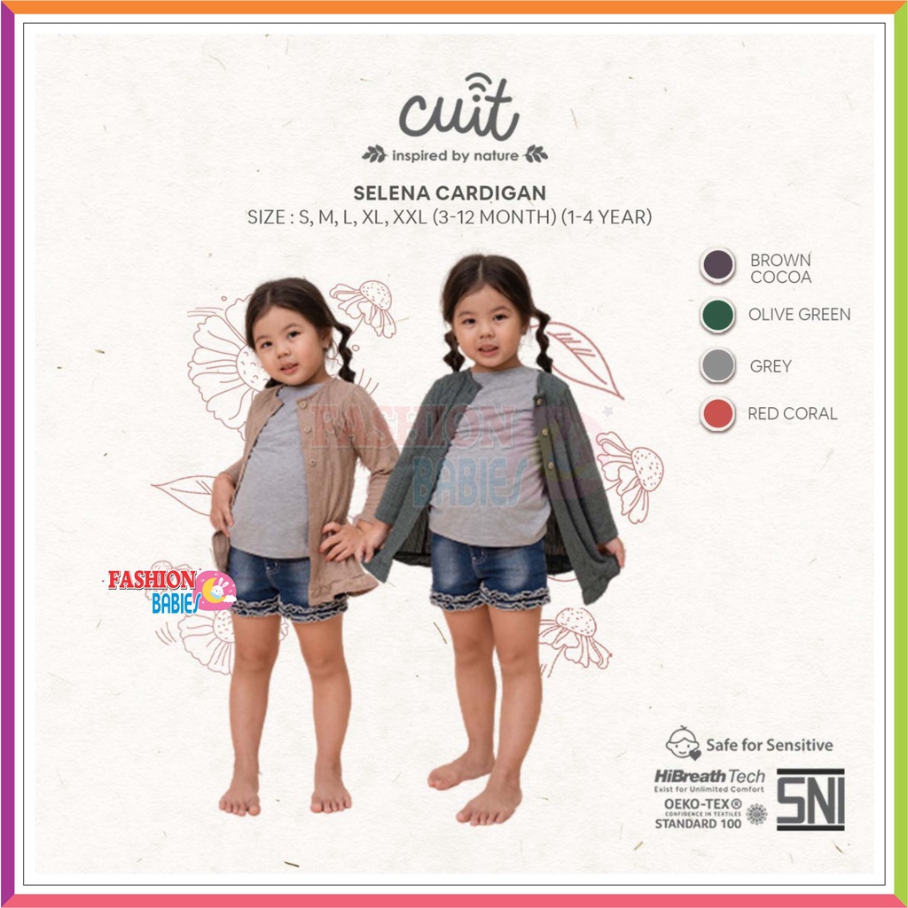 CUIT - SELENA CARDIGAN | CARDIGAN ANAK PEREMPUAN EARTH COLOUR ❤ Fashionbabies ❤