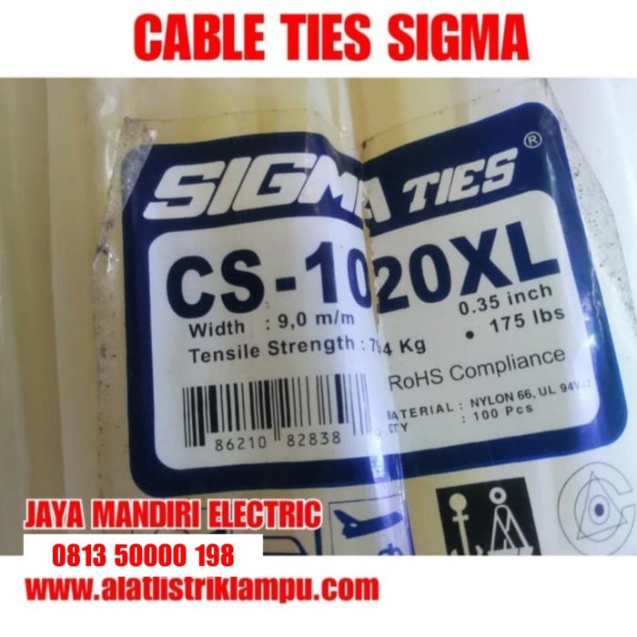 

Terlaris Kabel Ties Sigma Cs-1020 Xl Putih / Cable Ties Sigma Cs-1020Xl