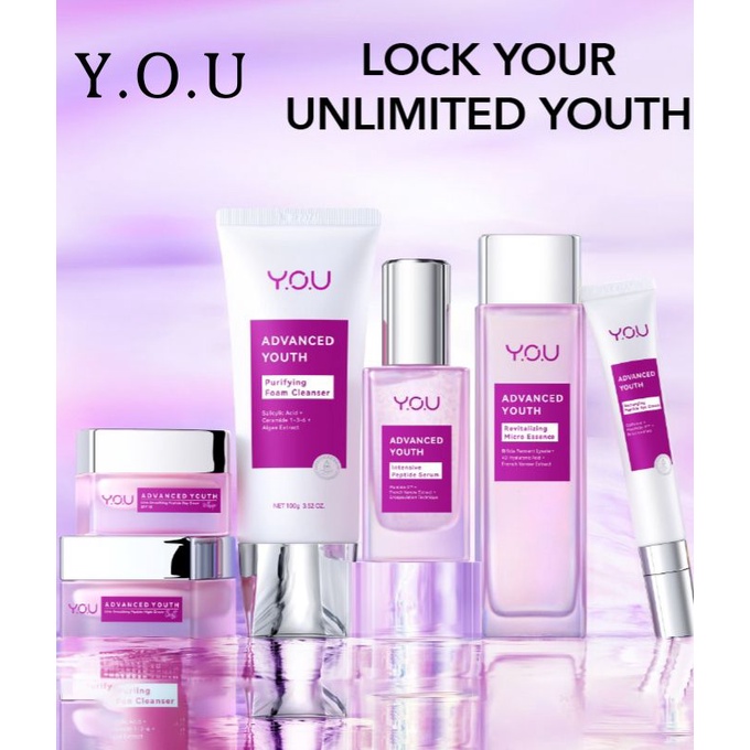 YOU X Kim Soo Hyun - Advanced Youth Series | Foam Cleanser - Essence - Serum - Day &amp; Night Cream - Eye Cream