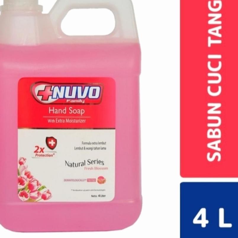 Termurah [gojek grab ready] WINGS Nuvo Sabun cuci tangan Nuvo 4 liter L ltr cair hand soap handsoap 