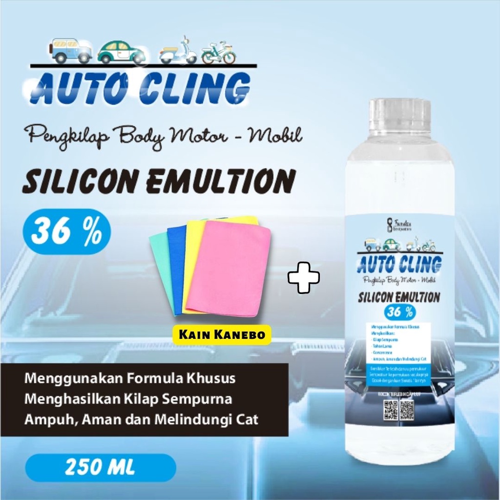 Silicon Emultion 36% Pengkilap Body Motor Mobil Dan Mobil Kemasan 250PET