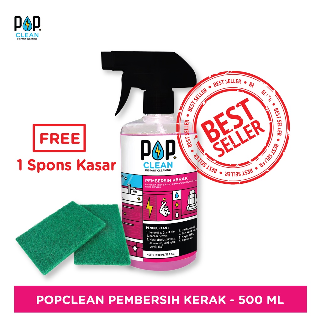 PEMBERSIH NODA KERAK STAINLESS KAMAR MANDI POPCLEAN