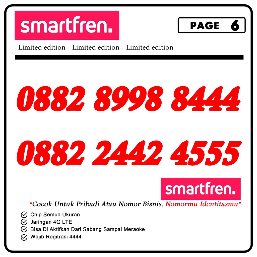 Kartu Perdana Nomor Cantik Smartfren Terbaik