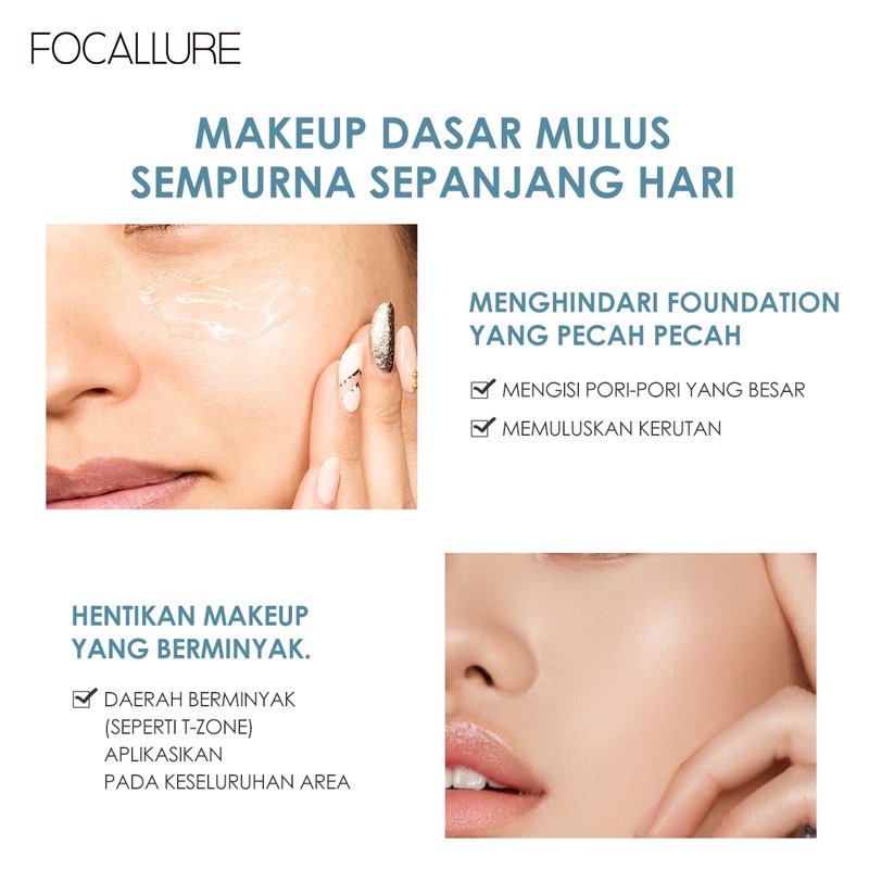 [BPOM COD] Focallure Primer Makeup Matte Blur Max Pore &amp; Glow Max Original