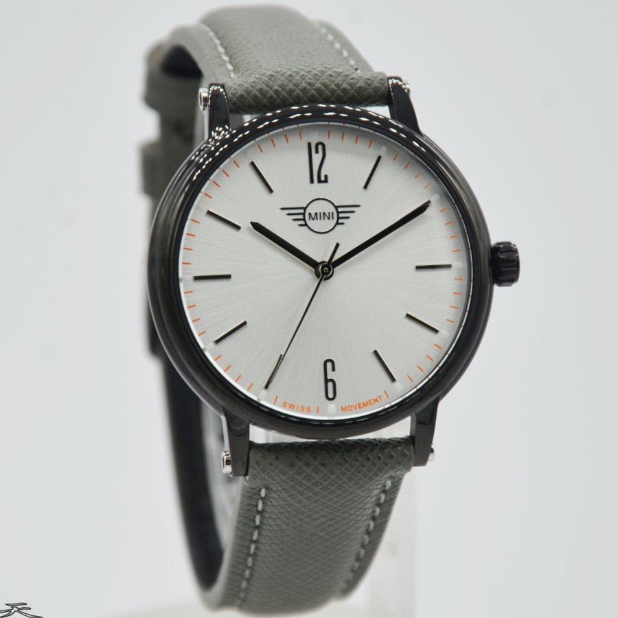 MINI 160611 - Jam Tangan Wanita Mini Cooper Kulit Original - Gray