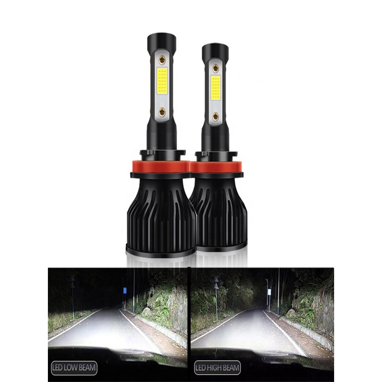 2 PCS Lampu Mobil Headlight LED V7 High Efficiency Car Accesorries 6500K White Light 6000lm High Brightness IP68 Customized Auto Grade LED Chips