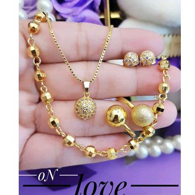 Set Perhiasan Xuping Wanita Terbaru Gold Lapis Emas 18K 1603a1