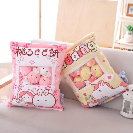 Bantal Pudding Boneka Snack Impor