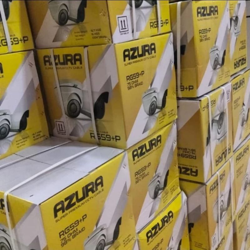 KABEL CCTV RG59+POWER 300 METER AZURA CABLE COAXIAL RG59 POWER