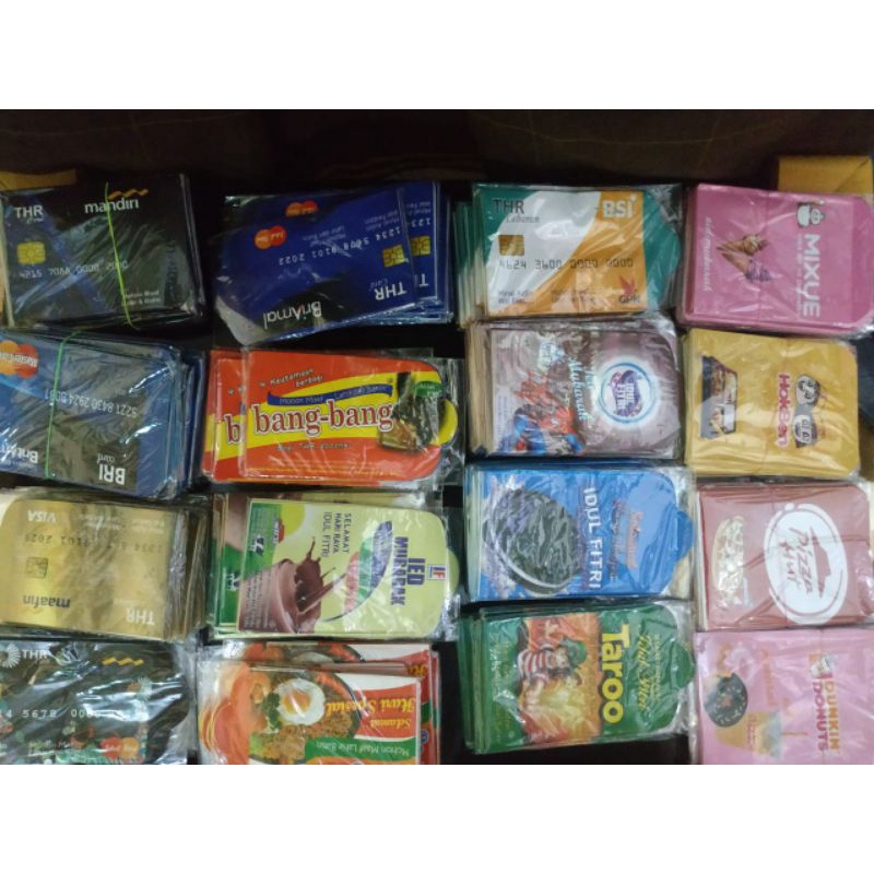 Amplop Lebaran Angpau Motif Aestetik Muslim Snack Karakter Kartun