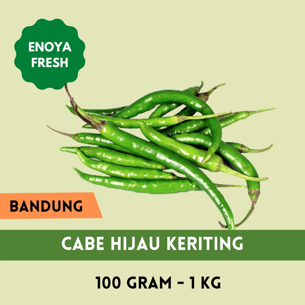 

Cabe Hijau Keriting 100 gram - 1 kg Bandung
