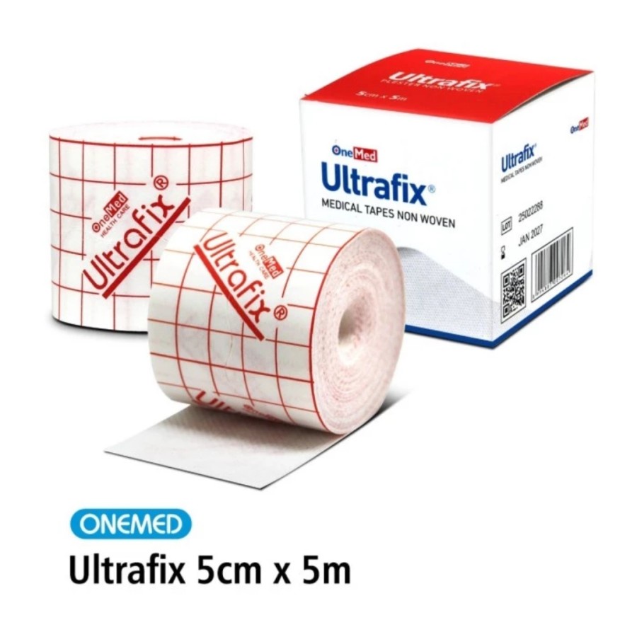 Ultrafix 5cm x 5m Onemed Medical Tapes Non Woven - Plester Luka Non Woven Onemed