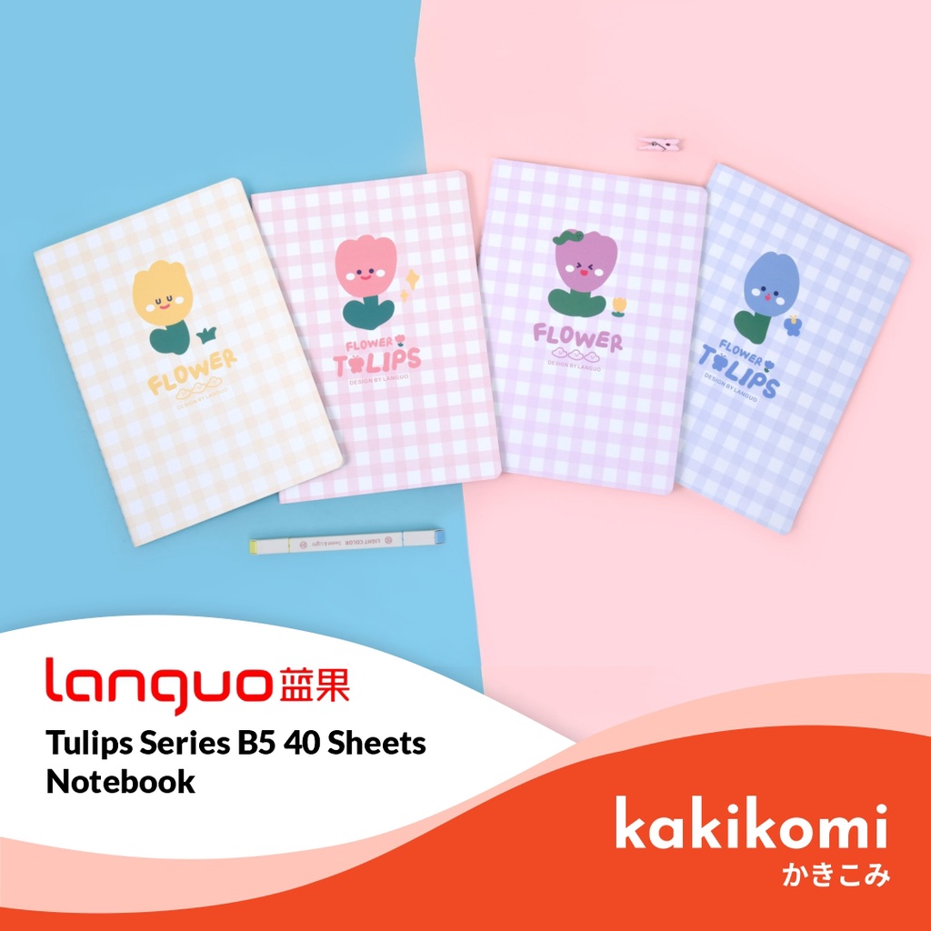 

Buku Tulis Kuliah B5 Languo Tulips Series 40 Sheets Notebook Karakter Lucu Warna Warni