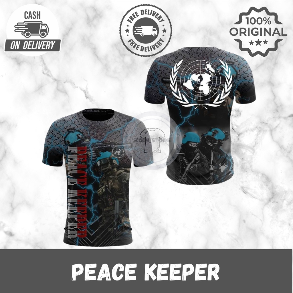 JERSEY PEACE KEEPER PBB FULLPRINT SUBLIME / KAOS PEACE KEEPER PBB DRIFIT / JERSEY PBB BY ZAINSTOREZA