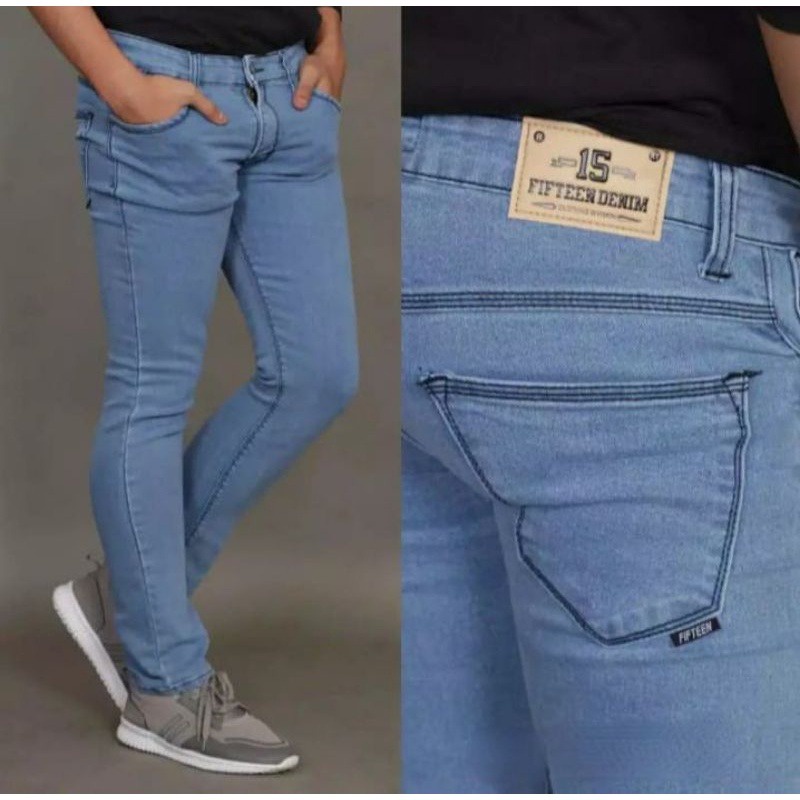 Celana Jeans Pria panjang Skinny Slim Fit Panjang Melar promo awal tahun 2021