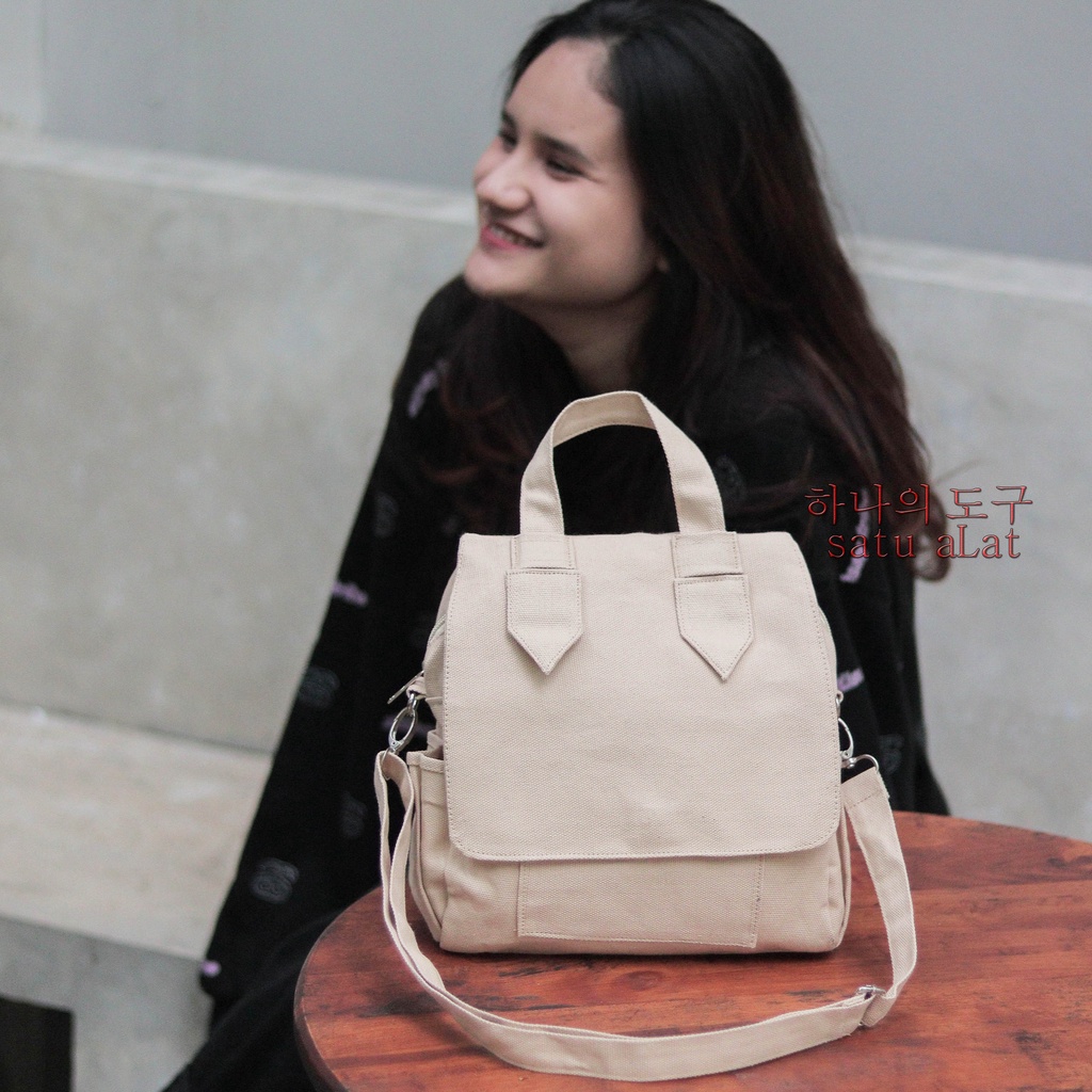 SATU ALAT Tas Selempang HYUGA 100% Canvas Premium Tebal Tas Kanvas