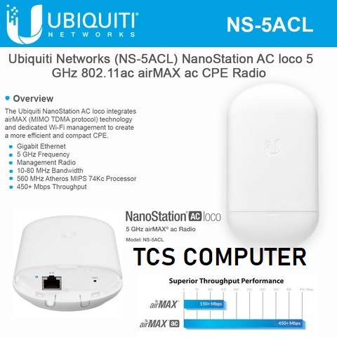 Ubiquiti Loco5 ac Nanostation Loco ac 5GHz airMAX ac CPE