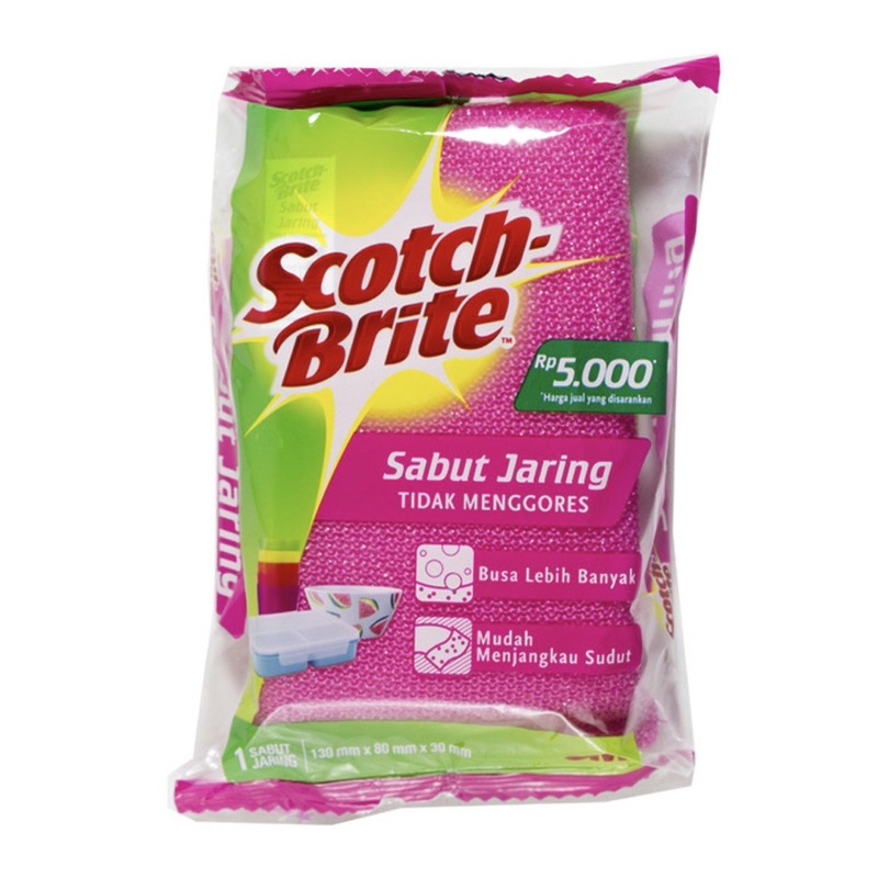 Scotch brite 3M Sabut jaring ID-T60 sabut cuci alat plastik