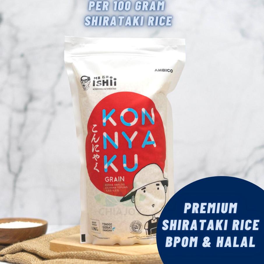 

➪ Beras Shirataki / Shirataki Rice Konnyaku 1 KG Chiajoy Rendah Kalori Terbaik untuk Diet ✼