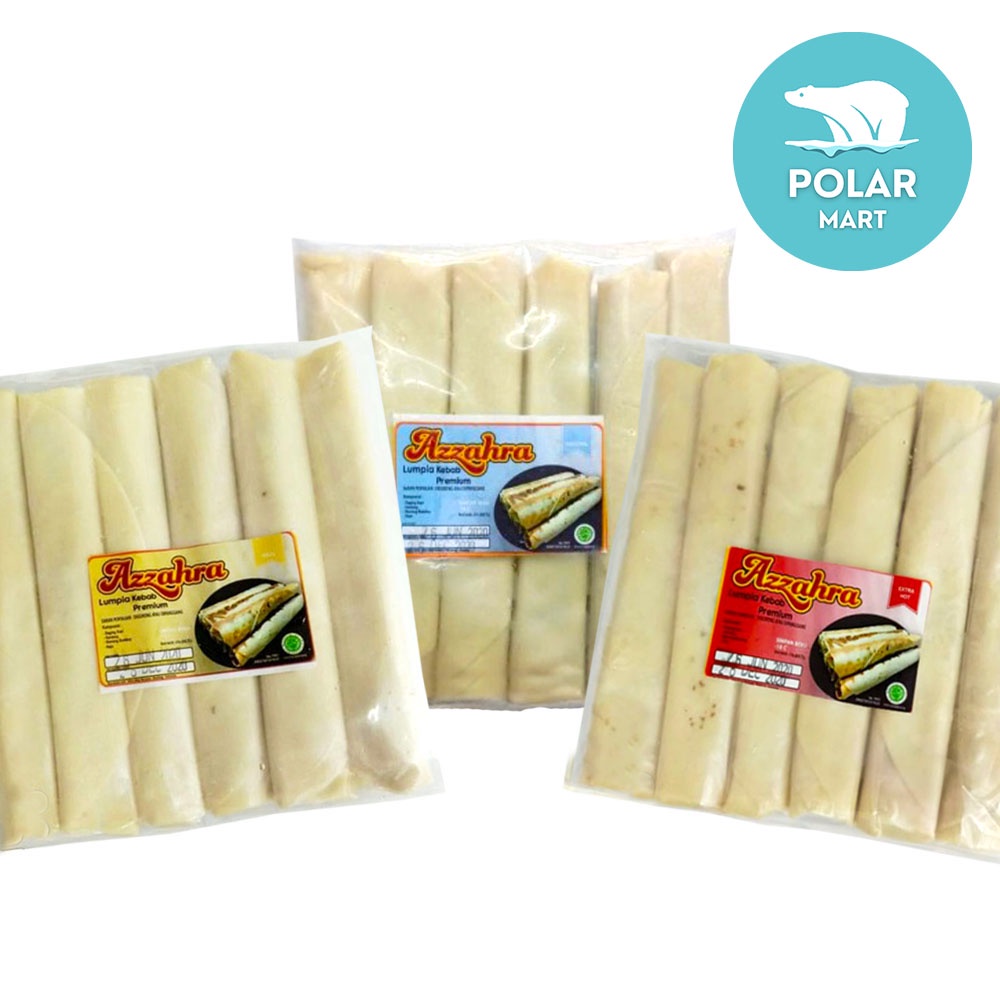 Azzahra Lumpia Kebab Premium Mini Rasa Original, Keju & Extra Hot Isi 8pcs 68.75 Gram (FROZEN FOOD B