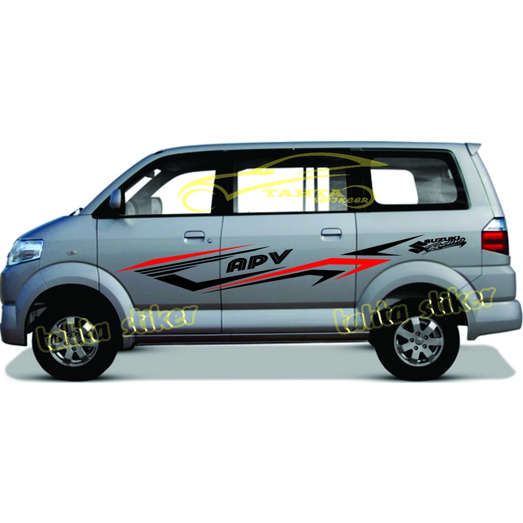 Stiker mobil suzuki apv stiker cutting bodi samping mobil apv stiker list mobil apv terbaru