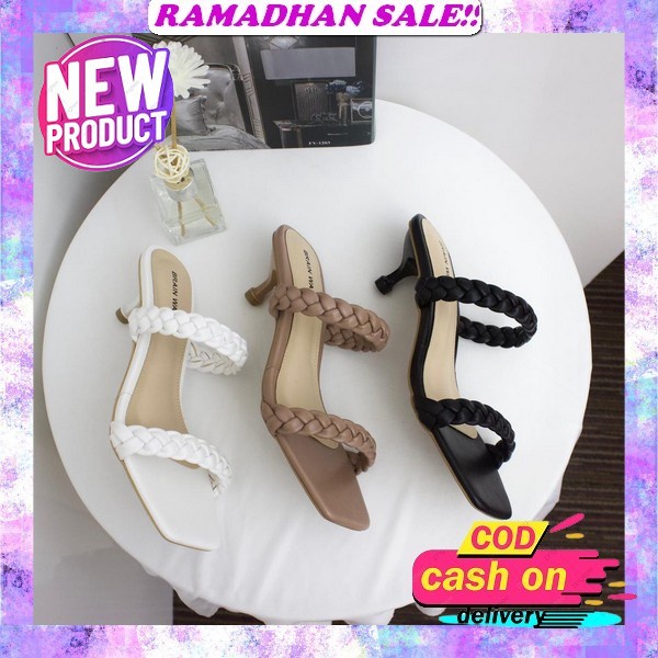 Haigh Hels Heals Kekinian Sandal Kondangan Bridesmaid Murah Ns39 Cod Sendal Haihils Hak Tinggi Cewek