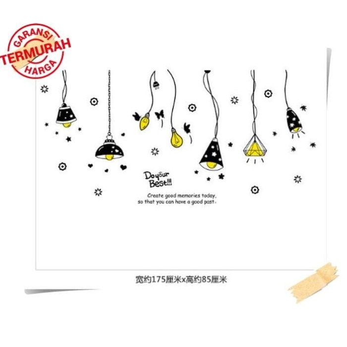 WALL STIKER 60X90 XL8198 DO YOUR BEST LIGHT DISKON