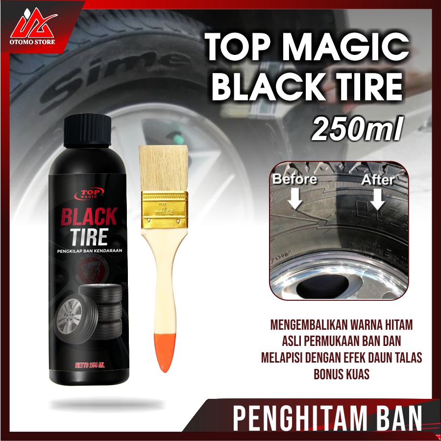 Semir Ban Mobil Motor Penghitam Ban Motor Mobil Pengkilap Ban Motor Top Black Tire 250 Ml Free Kuas Semir Ban Kit Penghitam Ban Mobil Pengkilat Ban Motor Ban Mobil Smir Ban Poles Ban Free Ongkir Cod Bayar Ditempat