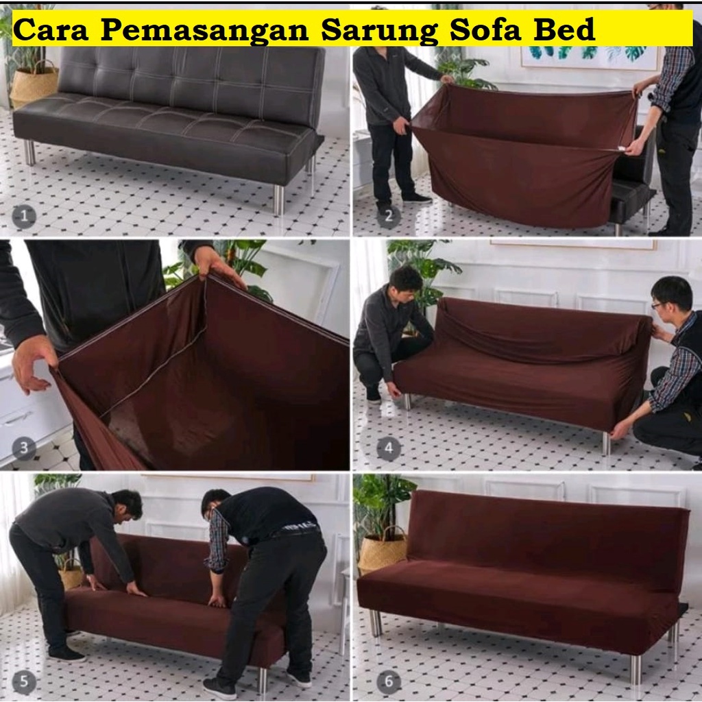 CSB178B Cover Sofa Bed Sarung Sofa Bed Polos Import