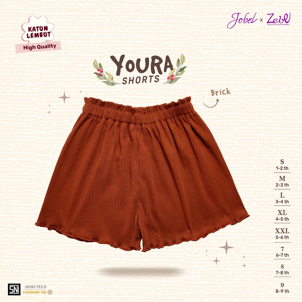 Celana Pendek Anak Perempuan Jobel Youra Shorts 1-4 Tahun