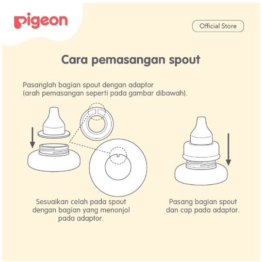 Pigeon MagMag Refill Sedotan | Spare Straw, Pigeon Mag-Mag Spare spout (dot) - 1 Pcs