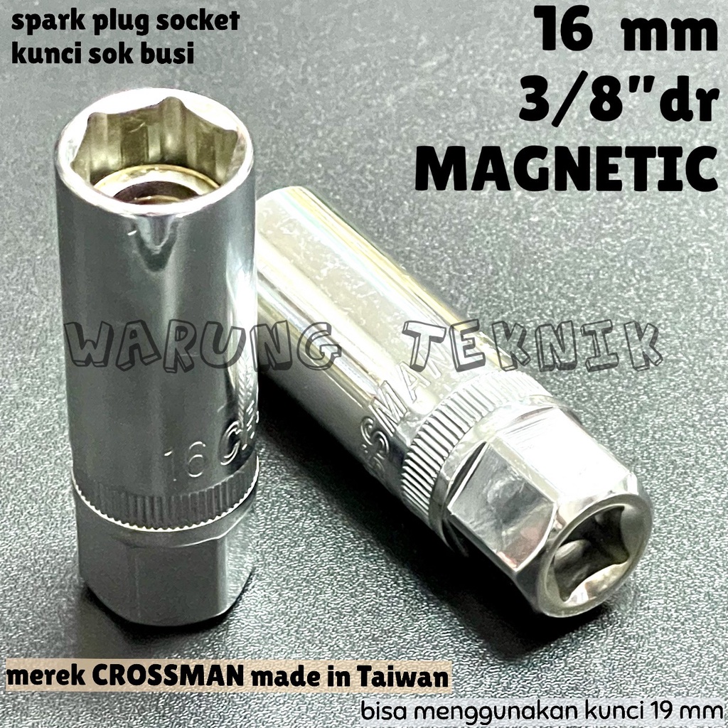 GESTAR MAGNETIC SPARK PLUG SOCKET 3/8&quot; DR 16 MM - KUNCI SOK BUSI 16 MM MAGNET 3/8 INCH