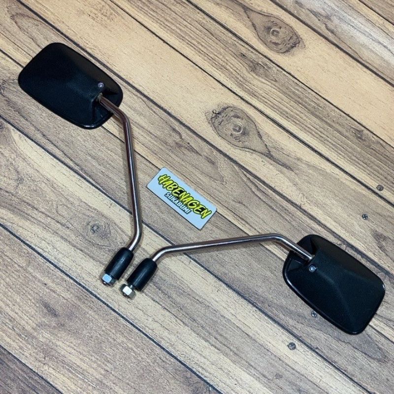 0spion sepion mirror miror honda win100 win 100 tahun old lama tua gagang crom krom model original