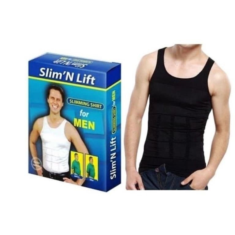 slim n lift - kaos korset pria pelangsing singlet fit mate