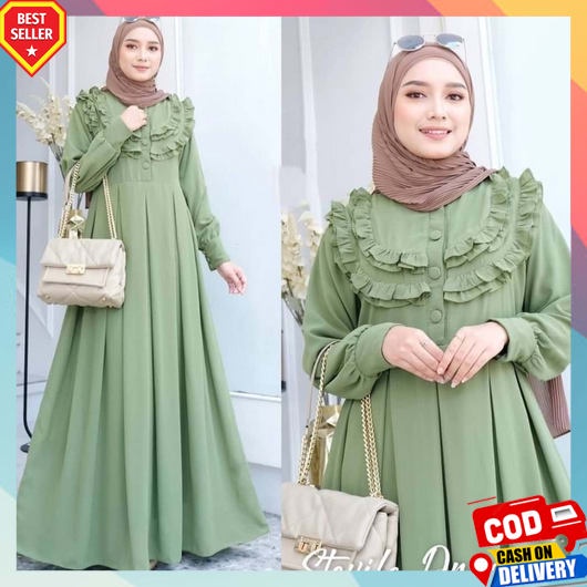 Gamis Dewasa Elegan Games Lebaran 2023 Model Terbaru Longdres Wanita Simpel Games2021 Seragam Abaya 