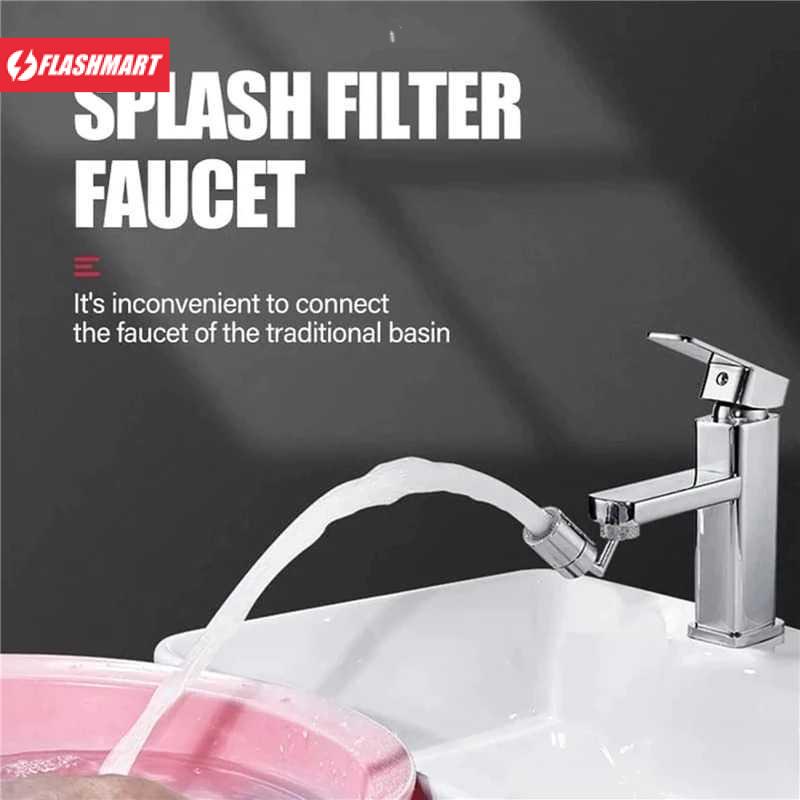 Flashmart Filter Keran Air Flexible Neck Extender Faucet Spray Head - H5607