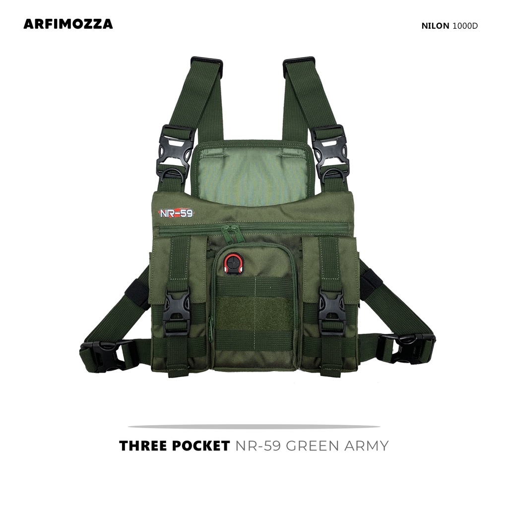 TAS DADA PRIA TACTICAL NR-59 THREE POCKET GREEN ARMY