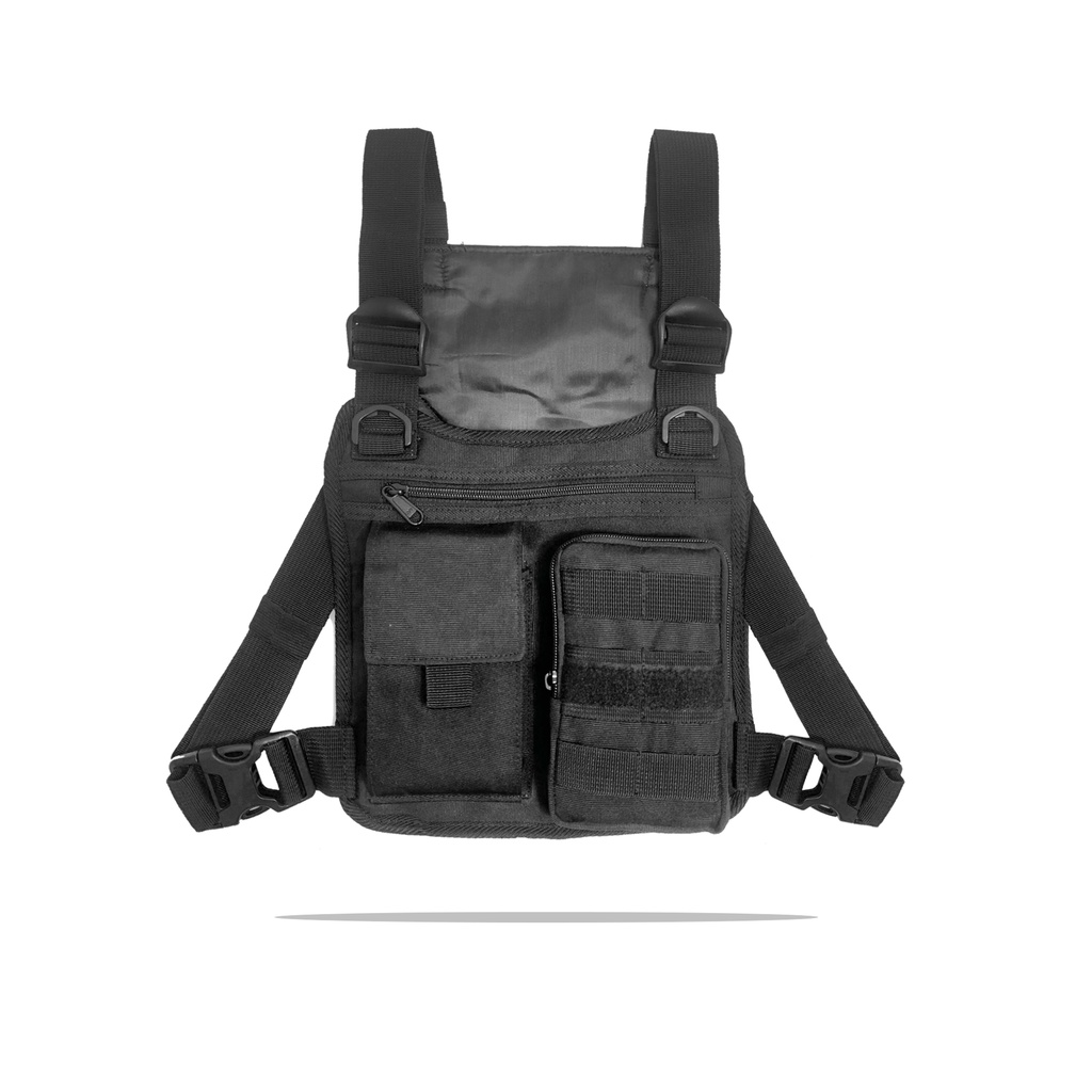 TAS DADA PRIA TERBARU CHEST RIG BAG ORIGINAL NEISDA BLACK V4