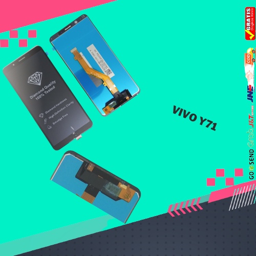 LCD FULLSET TOUCHSCREEN VIVO Y71 HITAM PUTIH