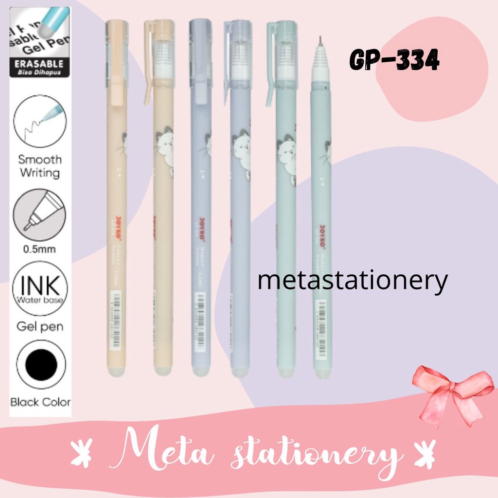 

Pulpen / Gel Pen GP-334 Joyko ( Pen Bisa Hapus ) 12pc