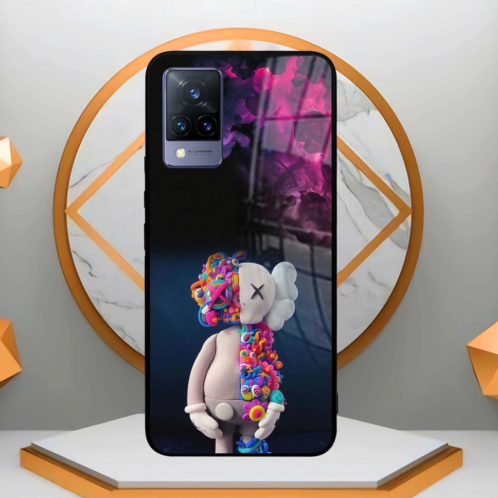 (MT85) Case Kilau Vivo V21 5G | V21 5G | Casing Hp Vivo | Pelindung Smartphone Seven Case | Kaws Dar